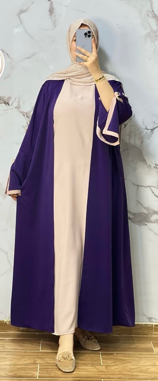 Abaya Kimono Lazos Morado