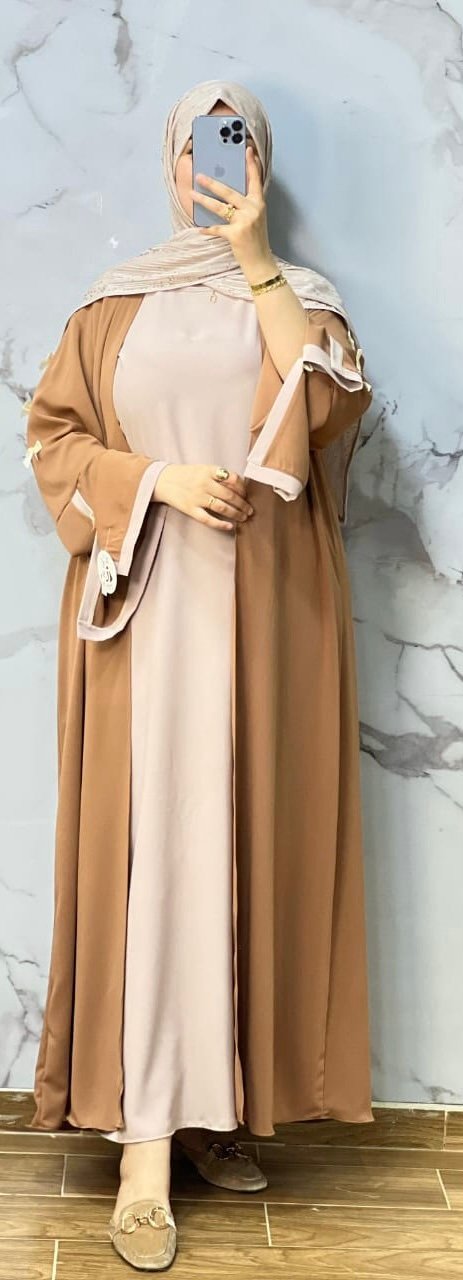 Abaya Kimono Lazos Camel